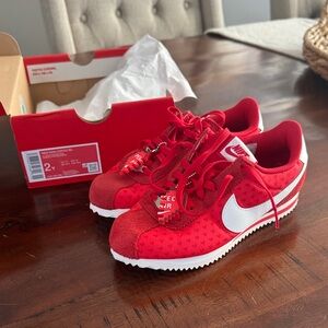 Nike Vibrant Red and White Kids' Sneakers